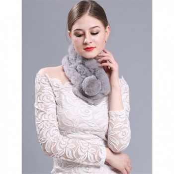 LITHER Rabbit Collar Scarves winter