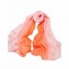 Legou Women Gradient Color Chiffon Feel Fashion Scarf - Orange - CA124XVULQL