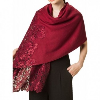TLIH Womens Splicing Embroidered Scarf in Wraps & Pashminas