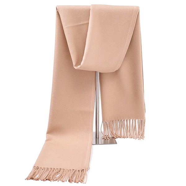 Women silk soft cashmere scarf- large oversized pashmina shawl wrap scarves with multicolor Memorygou - Camel - CS186SYC8T6