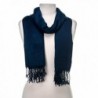 Gift Packaged Noble Mount Solid Plain Pashmina Scarf with a Complimentary Gift - Navy - CY113S4PT8Z
