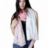 Anika Dali Women's Nora Polka Dot Birds Floral Cotton Scarf (White- Pink- Grey) - CB11DTYQBK9