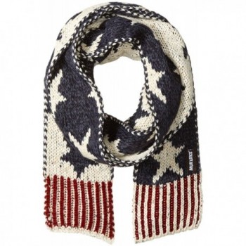 Muk Luks Women's Love America Long Skinny Scarf-Stars - Navy - CE12F6B1YLD