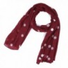 Damara Womens Light Dots Pashmina Scarves Wraps - Dark Red - CX11PEMZL3H