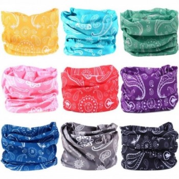 Headwear Wide Headbands Scarf Head Wrap Mask Neck Warmer by VANCROWN - " 9PC.Paisley Series.1 " - CZ188TR0OMZ