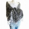 WHITE & BLACK PRINTED PASHMINA SHAWL WRAP STOLE SCARF - GE(ZEBRA) - CA114AVNT2R