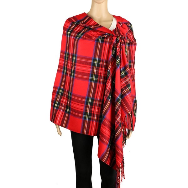 Achillea Scottish Tartan Cashmere Blanket - Red Tartan - C312N4OXFXI