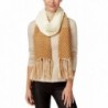 Rampage Women's Colorblock Fringe Scarf - Camel/ Ivory - CV12N6CK5DP