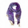 Paskmlna Reversible Paisley Pashmina 26Violet