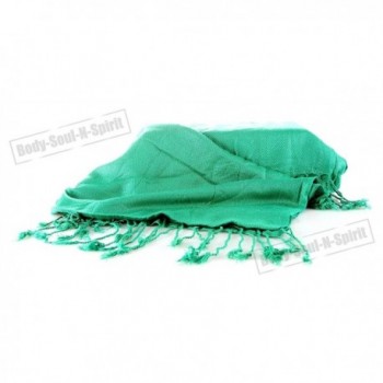 GREEN Wrap Shawl Pashmina Dance Lady Ethnic Gypsy Women Fashion Stylish Soft Scarf - CD11LQSU1V5