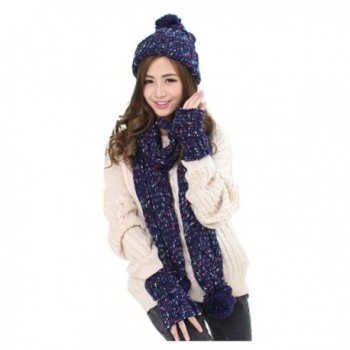 Womens Winter Knitted Gloves Weather in Fashion Scarves