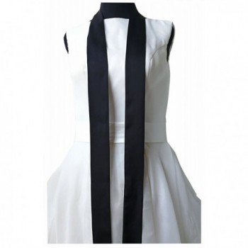 Folding Bow Tie silky tie scarf narrow fashion necktie choker - Black - CA187ZENT9E