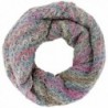 Chunky Two-Tone Knit Unisex Winter Infinity Scarf - Pink - CE110C3WHM1