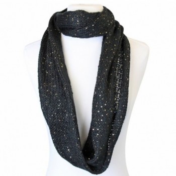 Black Sequin Specked Infinity Winter