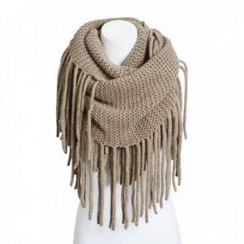 Womens Chunky Winter Tassel Infinity