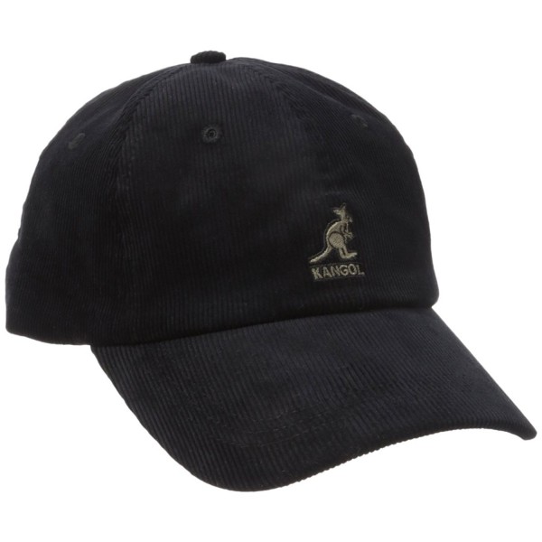 Kangol Men's Cordroy Baseball Cap - Black - C017YIS6QM2