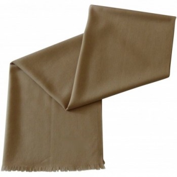 Solid Color Design 100% Wool 2 Ply Shawl Pashmina Scarf Wrap Stole CJ Apparel NEW - Beige - CK1279IELON