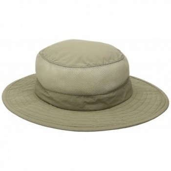 Dorfman Pacific Men's Boonie Mesh Sides Hat - Khaki - CU113OTN4V3