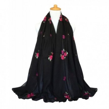 GERINLY Embroidery Womens Spring Florals in Fashion Scarves