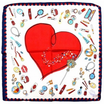 Heart Makeup Printed Small Square