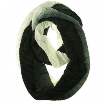 Echo Design Women's Knighted Pleats Infinity Loop Scarf - Black - CX124I3Y43P