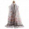 GERINLY Spring Scarves Two tone GreyPink