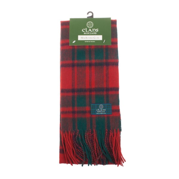 Clans Of Scotland Pure New Wool Scottish Tartan Scarf Macintosh Clan (One Size) - CF123BWPW7B