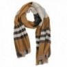 Plaid Blanket Scarf Women Warm Soft Long Pashmina Scarves Wrap Cape Shawl - Brown - CF1888MN6TE