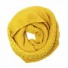 Wrapables Trendy Winter Warm Knit Infinity Scarf - Mustard Yellow - CQ12B0JAYSX