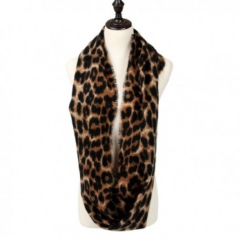 Womens Leopard Print Infinity Scarf