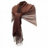 Enimay Women's Silky Persian Pashmina Scarf Two-Tone Soft Shawl Wrap Stole - Two Tone Brown - CH1206ROUXB