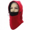 Connectyle Windproof Hood Hat Warm Winter Hats Polar Fleece Balaclava Skull Cap - Red+black - C412MAJ65TS