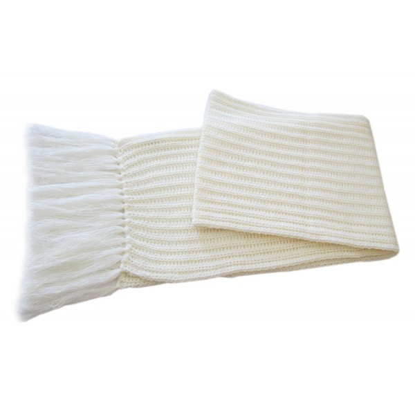 YUTRO Long Wool Knitted Premium Winter Scarf - Off-White - C611KEMYBPB