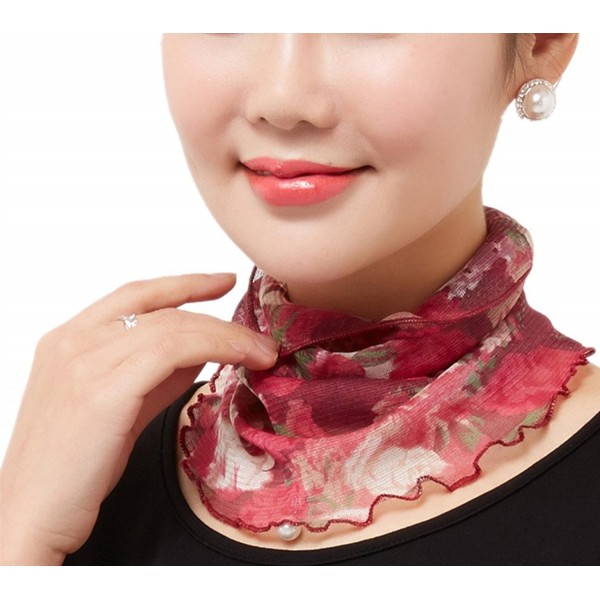 VIVOSKY Silk Scarf Mesh Grenadine Detachable Collar Gauze Scarf - Style 193 - CN17YLXQUMD