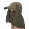 Roffatide UPF 50+ Sun Hat with Neck Flap Removable Multifunction Outdoor Sport Summer Cap - Army Green - C4184QRD93X