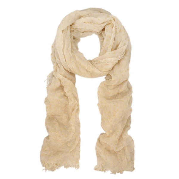 Vintage Featherweight Skyline Star Scarf - Different Colors Available - Beige - CQ11AV2BJ3F