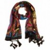 NKTM Twill Cotton Pashmina Shawl Wrap Paisley Pattern Scarf Womens Elephant Print Scarf - Type1 Red - CC12MAG9GJ9