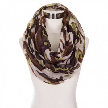 ScarvesMe Fashion Camo Camouflage Military Look Infinity Loop Scarf - Brown - C3124GBWNP5