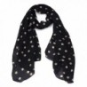 Deamyth Women Chiffon Scarf Dots Printing Long Shawl Wrap Stole Headscarf Fall Winter - Black - C612NRJ9R9A