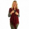 Winter Chenille Tassle Infinity Burgundy