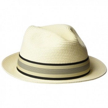 Tommy Bahama Men's Braid Fedora Hat - Ivory - C111VMNRQM1