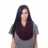 Womens 100% Cotton Super Soft Luxurious Infinity Scarf 100 Ways to Wear - Burgundy - CC12F5LF749