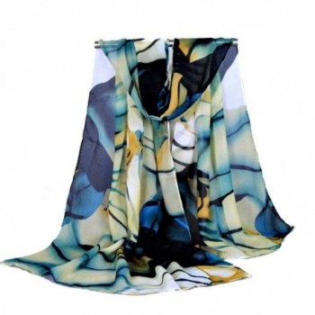 WILLTOO 2016 Lady Long Wrap Women's Shawl Chiffon Scarf Scarves - Blue - CV12KSYAKX5