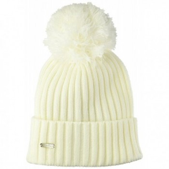 Calvin Klein Women's Pom Pom Beanie Accessory - Cream - CL187372AAY