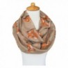 GERINLY Print Infinity Scarves Coffee
