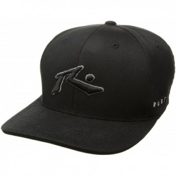Rusty Men's Chronic 3 Flexfit Cap Snapback Hat - Black - CC183CL379E