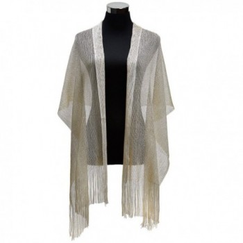 KaKaxi Glitter Sparkle Weddings Champagne in Wraps & Pashminas