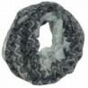 Moroccan Marrakesh Pattern Multi Color Lightweight Thin Poly Infinity Scarf - Black & White - CB12O4N95T3
