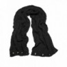 Dahlia Women's Thick Winter Cable Knit Infinity Scarf - Button Black - CF11QWMLS8F