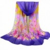 Bestpriceam Chiffon Butterfly Scarves Purple